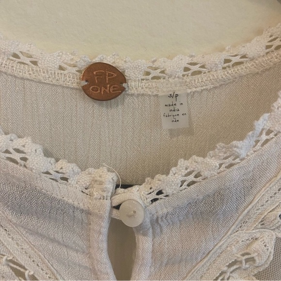 $148 NWT Free People One Paige Ivory Long Sleeve Dress Size Small - Picture 3 of 6